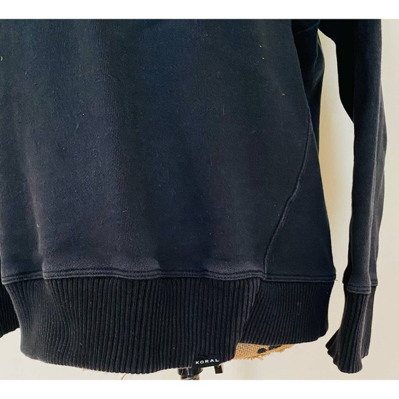KORAL Lucid Black Cotton Comfortable Boxy Sweatshirt Oversized USA Made - Picture 8 of 11